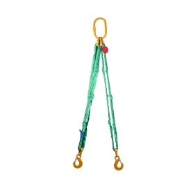 Dvoupramenný textilní vazák, oko-2 x hák, Nosnost 2800/2000 kg, Certifikovaný